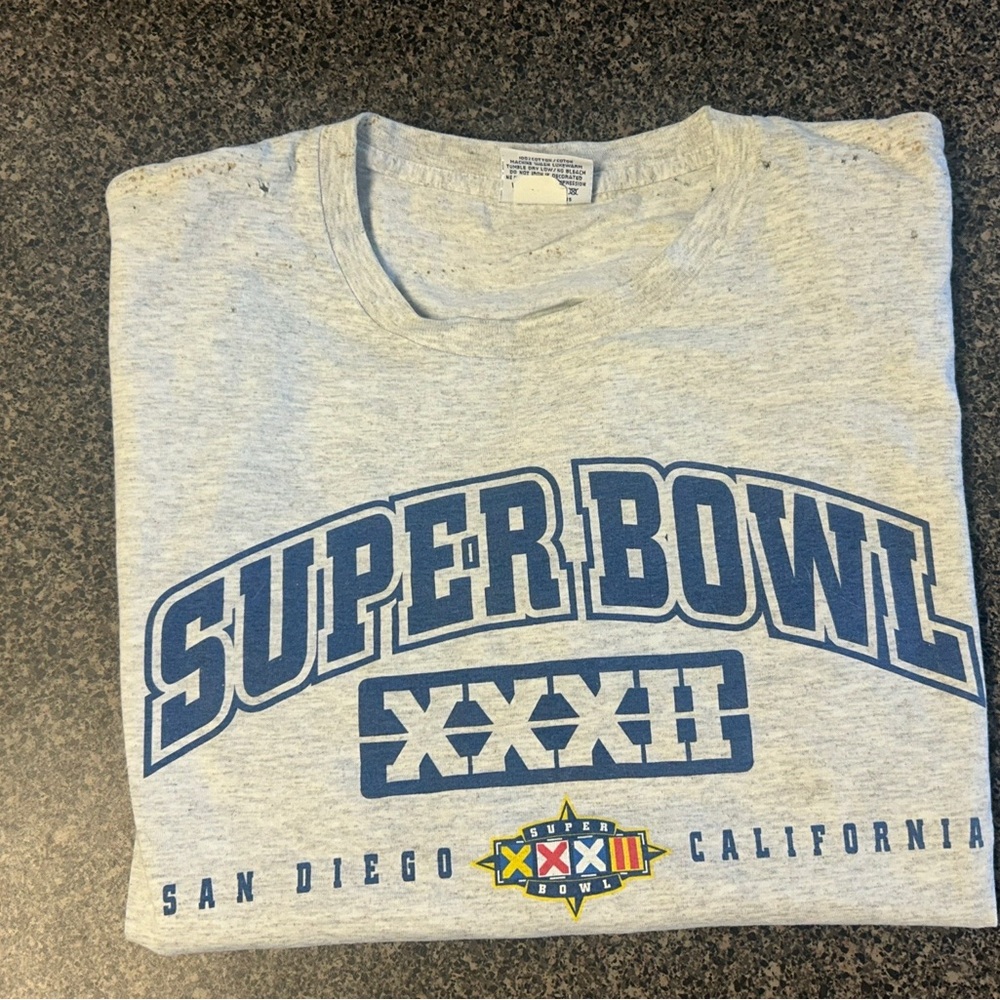Super Bowl XXXII Gray T-Shirt